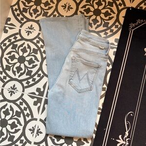 MOTHER Light Wash Boot Cut Jeans